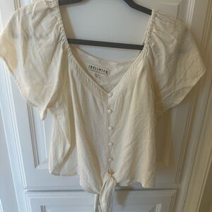 Idyllwind Cream Tie-Front Blouse